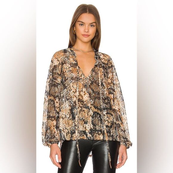 Free People Out For The Night Top in Snake Combo Size S - Picture 1 of 12